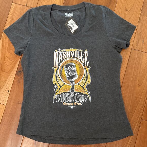 Indycar Shirt Womens Large Gray Indy Racing Nashville Grand Prix Music City - Picture 1 of 7